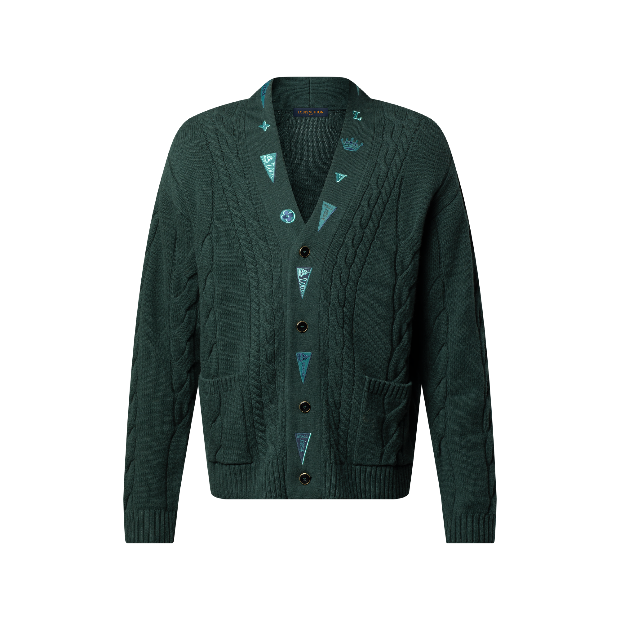 Louis Vuitton メンズ ジップアップニット（ライトグリーン） Louis Vuitton Monogram Flower Stopper Cotton Hoodie Opal Green